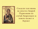 Сподели тази икона на апостол Андрей Първозвани по случай Андреевден за повече късмет и берекет